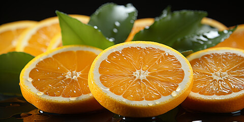 Fototapeta na wymiar orange sliced on white background.