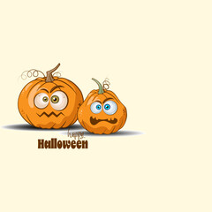 halloween poster with pumpkins and candy