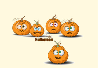 halloween poster with pumpkins and candy