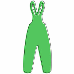 Jumpsuit clothing for decoration and design.