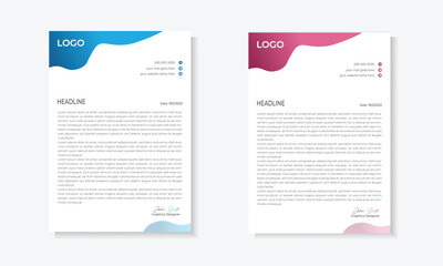 Professional Letterhead Template Modern Business Letterhead Design Template. Modern corporate letterhead .