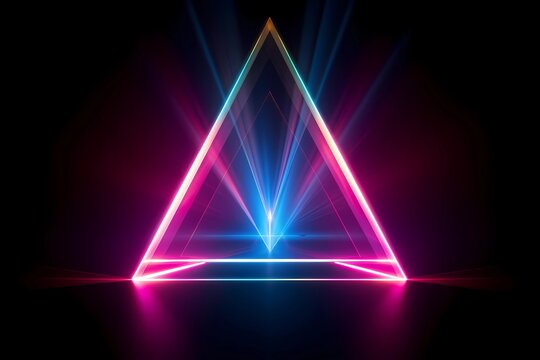 neon triangular lighting