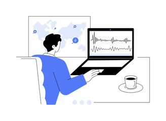 Earthquake prediction abstract concept vector illustration.