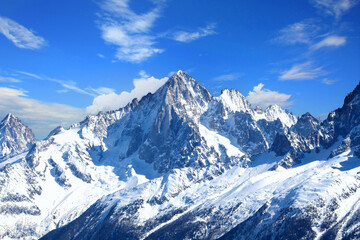 Aiguille Verte - Massif du Mont-Blanc (Haute-Savoie) / Ciel modifié