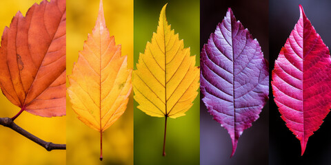 Fototapeta premium Autumn leaves as a background. Yellow and red leaves, autumn colors.
