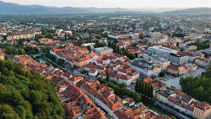 drone photo Ljubljana Slovenia europe europe