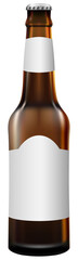 Glass Beer Brown Bottle With Label