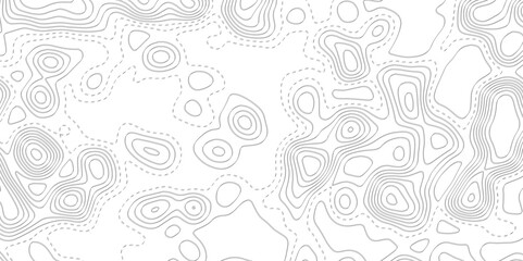 Topographic map background geographic line map with elevation assignments. The black on white contours vector topography stylized height of the lines map. Topographic map background geographic line.