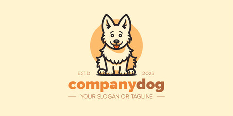 Pet Branding Wonders: Unleash Success with Minimalist Cute Dog Logos & German Shepherd Charisma
