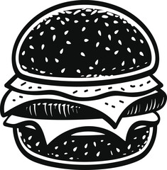 Burger logo design background wallpaper for poster design or logo design