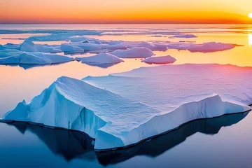  Melting of the last glaciers in the ocean due to global warming. © Mikalai