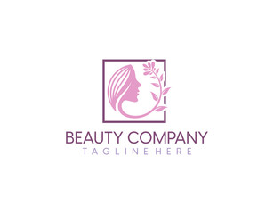 Natural beauty hair salon logo design