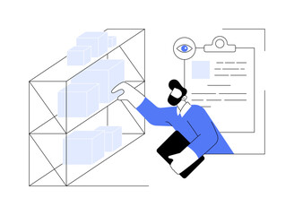 Procurement manager abstract concept vector illustration.