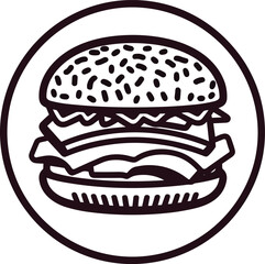 Burger logo design background wallpaper for poster design or logo design