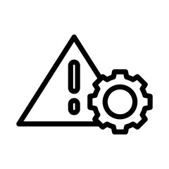 operational risk line icon illustration vector graphic. Simple element illustration vector graphic, suitable for app, websites, and presentations isolated on white background