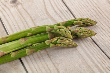 Fresh green asparagus - vegan cuisine