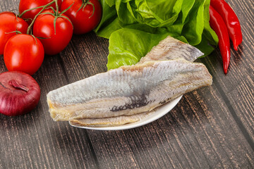 Herring fillet in the oil