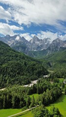Fototapeta na wymiar drone photo Mountains Triglav Slovenia