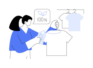 Organic fabrics abstract concept vector illustration.