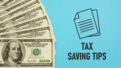 Tax saving tips are shown using the text. Tax savings strategies