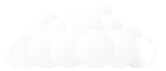 White fluffy cloud. Vector illustration.	