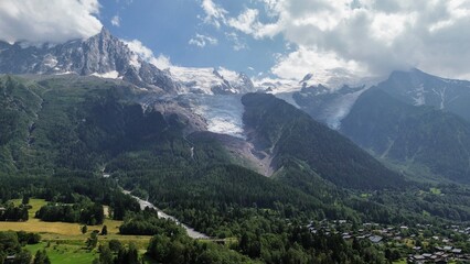drone photo Mont Blanc Chamonix France europe