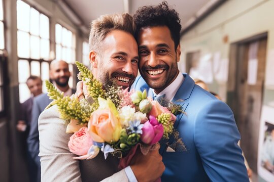 Cute Gay Couple Getting Married