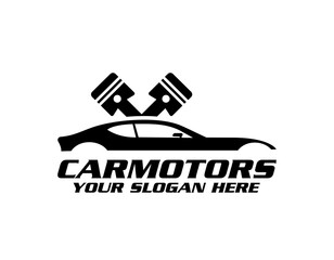 car silhouette logo design, modern and simple concept. vector eps 10