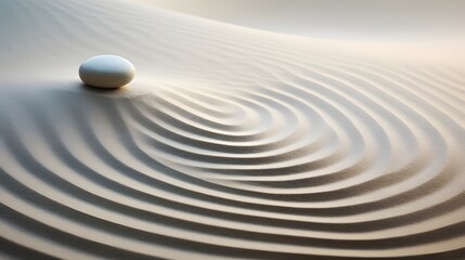 Fototapeta na wymiar Desert Equilibrium: Stone and Patterns, Zen, AI Generated