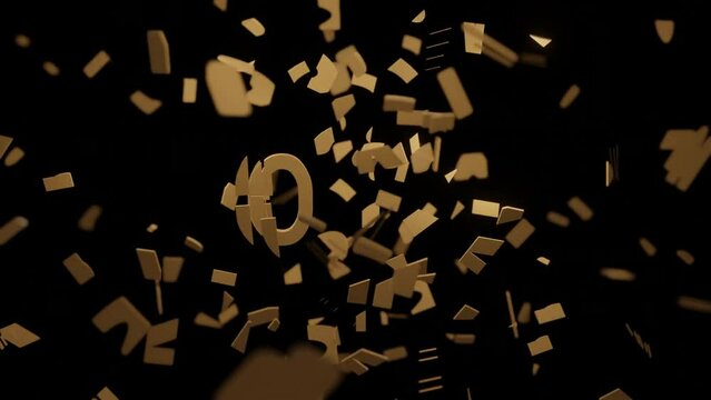 2023 to 2024 3D animation with beautiful different colour,Happy New year 2024, 2023-2024 change Happy New Year golden and green text sign background, Change from 2023 to 2024 3d render background