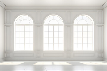 Luxury white clean interior room