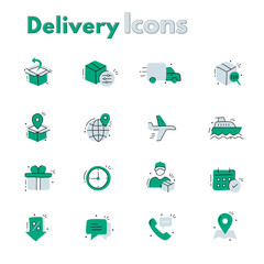 Simple Linear Delivery Icons: A Vector Set of 35+ Thin Line Icons for Shipping, Logistics, and Transportation