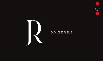 JR Alphabet letters Initials Monogram logo RJ, J and R