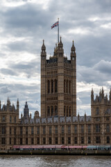 Fototapeta na wymiar View of the landmark Victoria towers at Parliament, London. 