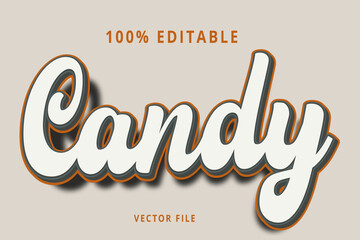 Fototapeta premium 3d candy editable text effect and typography design