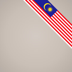 Corner ribbon flag of Malaysia