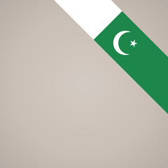 Corner ribbon flag of Pakistan