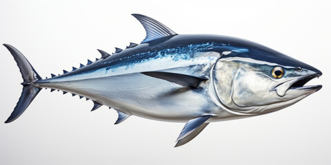 fresh bluefin tuna isolated on white
