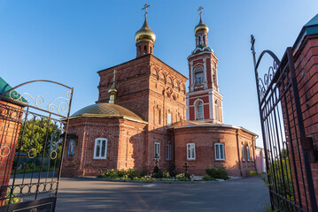 Fototapeta na wymiar View of the Church of St. Nicholas the Wonderworker, Krasnaya Gorka, Kazan.