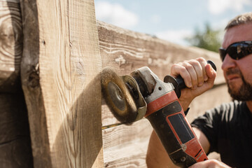 Eye and face protection when working with power tools - safety precautions in dusty work with a...