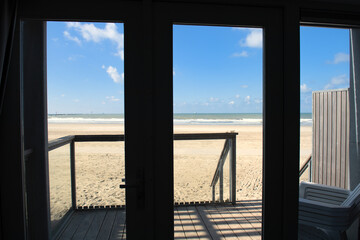 Beach hut windows