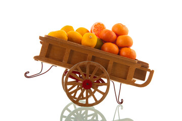 Hand cart with fruit