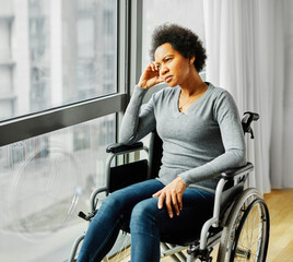 disability wheelchair disabled woman handicap sitting handicapped health young wheel care invalid...
