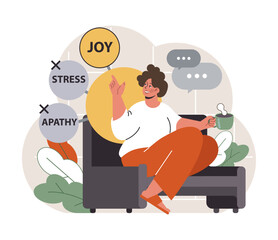 Emotional intelligence. Emotion balance and control skill. EQ development.