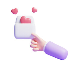 3d social media like illustration