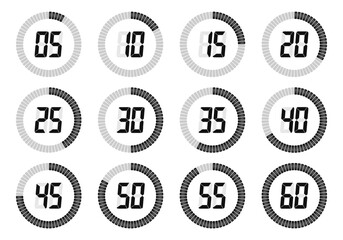 Countdown timer. Clock counter. Vector template for your design.