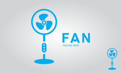 Stand Fan Logo Design Template.