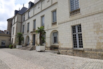 Ancien palais des archeveques, musée des beaux arts, vue de l'extérieur, ville de Tours, département d'Indre et Loire, France