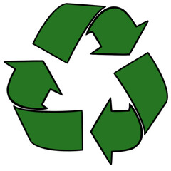 recycling icon symbol for go green