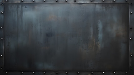 Black-Blue Steel Plate Background - Generative AI